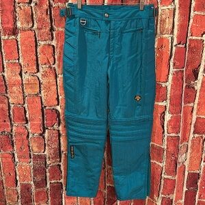 Vintage Descente Ski Snow Pants Mens Size 36 R Teal color